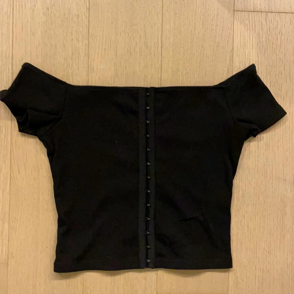 TOPSHOP Black Crop Top